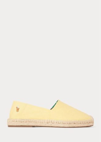 Gelbe Ralph Lauren Cevio Washed Canvas Freizeitschuhe für Herren