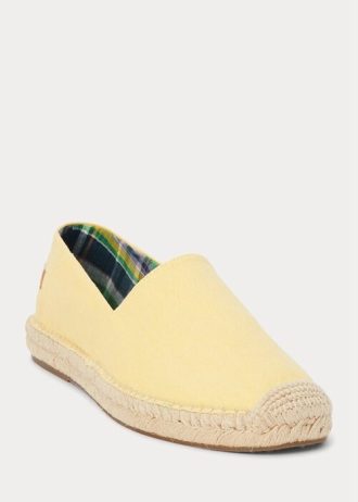 Gelbe Ralph Lauren Cevio Washed Canvas Freizeitschuhe für Herren