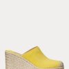 Gelbe Ralph Lauren Pennie Wildleder-Espadrilles für Damen Gelbe Ralph Lauren Pennie Wildleder-Espadrilles für Damen