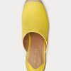 Gelbe Ralph Lauren Pennie Wildleder-Espadrilles für Damen Gelbe Ralph Lauren Pennie Wildleder-Espadrilles für Damen