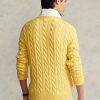 Gelbe Ralph Lauren Pullover aus Baumwolle mit Zopfmuster für Herren Gelbe Ralph Lauren Pullover aus Baumwolle mit Zopfmuster für Herren