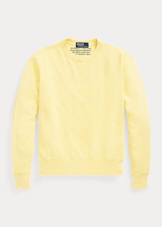 Gelbe Ralph Lauren Sweatshirts mit Rundhalsausschnitt aus Bio-Baumwolle für Damen