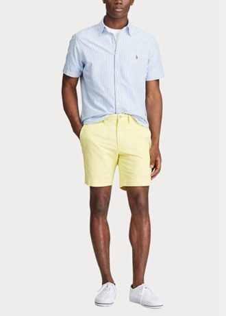 Gelbe Stretch-Chinoshorts mit gerader Passform von Ralph Lauren für Herren