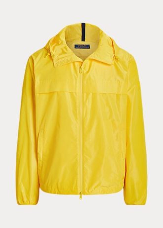 Gelbe wasserabweisende Kapuzenjacken von Ralph Lauren für Herren