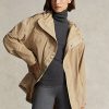 Gelbe wasserabweisende Ripstop-Windjacke von Ralph Lauren für Damen Gelbe wasserabweisende Ripstop-Windjacke von Ralph Lauren für Damen