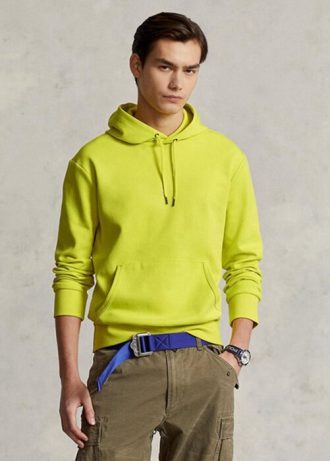 Gelber Ralph Lauren Doppelstrick-Hoodie für Herren