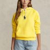 Gelber Ralph Lauren Shrunken Fit Big Pony Fleece-Hoodie für Damen Gelber Ralph Lauren Shrunken Fit Big Pony Fleece-Hoodie für Damen