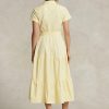 Gelbes Stufenkleid mit Gürtel von Ralph Lauren für Damen Gelbes Stufenkleid mit Gürtel von Ralph Lauren für Damen