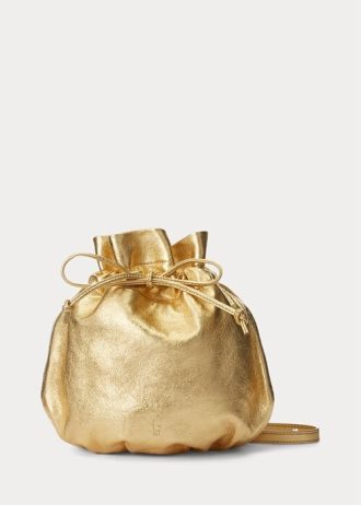 Goldene Ralph Lauren The Pony Handtasche für Damen