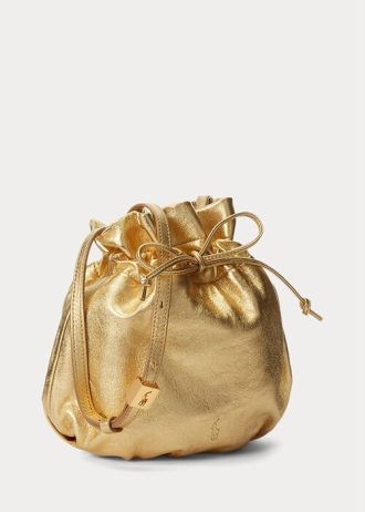 Goldene Ralph Lauren The Pony Handtasche für Damen