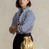 Goldene Ralph Lauren The Pony Handtasche für Damen