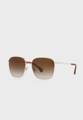 Goldfarbene Ralph Lauren 0Ra4136 Oversized-Sonnenbrille für Damen