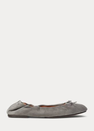 Graue Ballerinas „The Suede Pony“ von Ralph Lauren für Damen