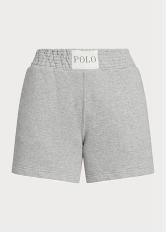 Graue Fleece-Shorts mit Ralph Lauren-Logo für Damen