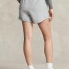 Graue Fleece-Shorts mit Ralph Lauren-Logo für Damen Graue Fleece-Shorts mit Ralph Lauren-Logo für Damen