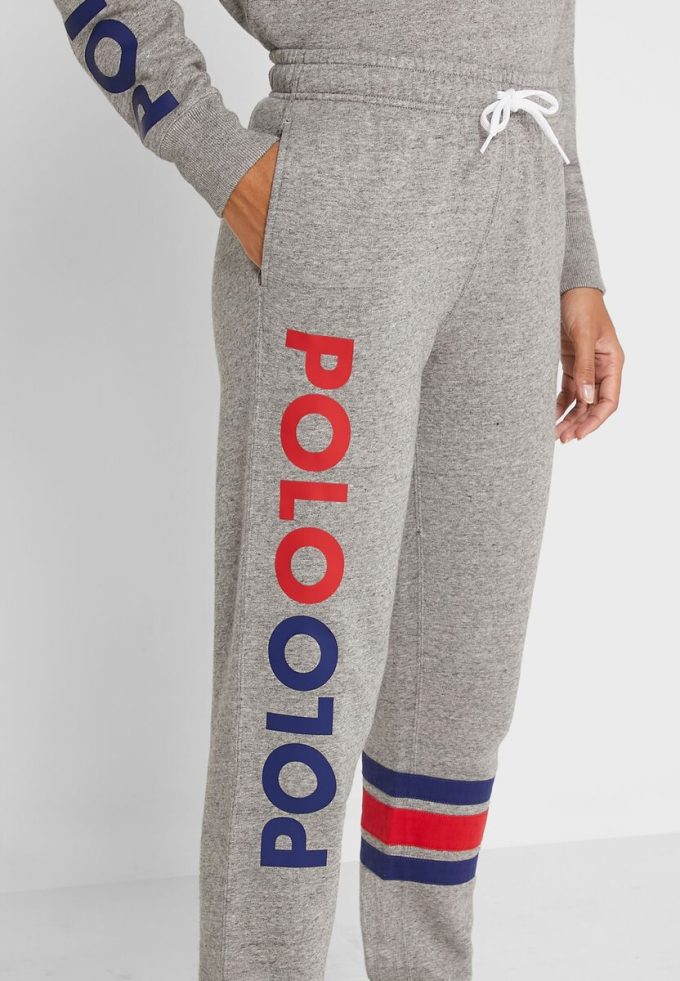 Graue Jogginghose mit Ralph Lauren-Logo für Damen Graue Jogginghose mit Ralph Lauren-Logo für Damen