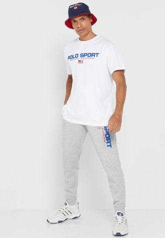 Graue Jogginghose mit Ralph Lauren-Logo für Herren