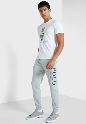 Graue Jogginghose mit Ralph Lauren-Logo für Herren