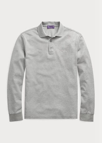 Graue Poloshirts aus Piqué im Slim Fit von Ralph Lauren für Herren