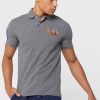 Graue Poloshirts mit gesticktem Logo von Ralph Lauren für Herren