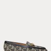 Graue Ralph Lauren Averi II Monogram Jacquard-Loafer für Damen