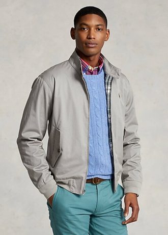 Graue Ralph Lauren Baumwoll-Twill-Jacken für Herren