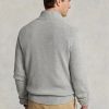 Graue Ralph Lauren Baumwollpullover mit Viertelreißverschluss für Herren Graue Ralph Lauren Baumwollpullover mit Viertelreißverschluss für Herren