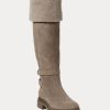 Graue Ralph Lauren Cristine Wildlederstiefel für Damen Graue Ralph Lauren Cristine Wildlederstiefel für Damen