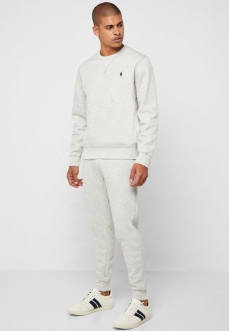 Graue Ralph Lauren Essential Jogginghose mit Bündchen für Herren
