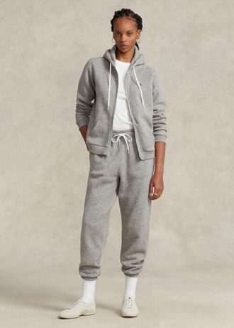 Graue Ralph Lauren Fleece-Sporthose für Damen Graue Ralph Lauren Fleece-Sporthose für Damen