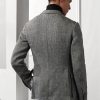 Graue Ralph Lauren Kent Handgefertigte Sportblazer mit Fischgrätenmuster für Herren Graue Ralph Lauren Kent Handgefertigte Sportblazer mit Fischgrätenmuster für Herren