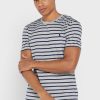 Graue Ralph Lauren T-Shirts mit Rundhalsausschnitt und Streifen für Herren