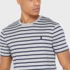 Graue Ralph Lauren T-Shirts mit Rundhalsausschnitt und Streifen für Herren