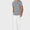 Graue Ralph Lauren T-Shirts mit Rundhalsausschnitt und Streifen für Herren