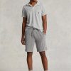 Graue Ralph Lauren Terry-Shorts mit Kordelzug für Herren