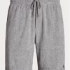 Graue Ralph Lauren Terry-Shorts mit Kordelzug für Herren