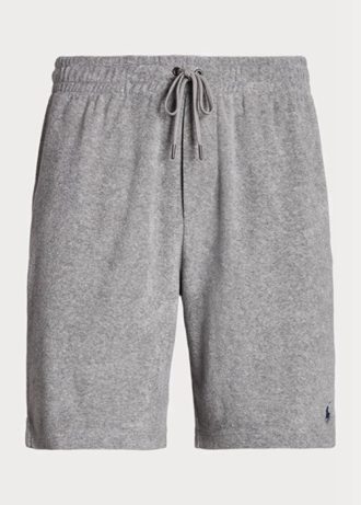 Graue Ralph Lauren Terry-Shorts mit Kordelzug für Herren