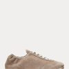 Graue Ralph Lauren The Suede Pony Ballerina-Sneakers für Damen Graue Ralph Lauren The Suede Pony Ballerina-Sneakers für Damen