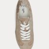 Graue Ralph Lauren The Suede Pony Ballerina-Sneakers für Damen Graue Ralph Lauren The Suede Pony Ballerina-Sneakers für Damen