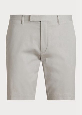 Graue Stretch-Chino-Shorts im Slim Fit von Ralph Lauren für Herren