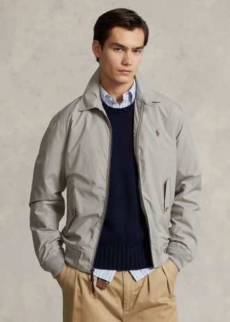 Graue, wasserabweisende Ralph Lauren-Jacken für Herren