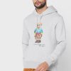 Grauer bedruckter Kapuzenpullover von Ralph Lauren für Herren Grauer bedruckter Kapuzenpullover von Ralph Lauren für Herren