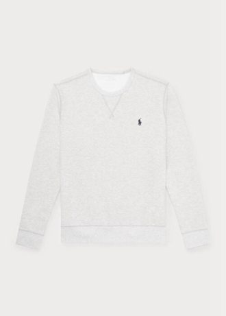 Graues Ralph Lauren Doppelstrick-Pullover-Sweatshirt für Herren