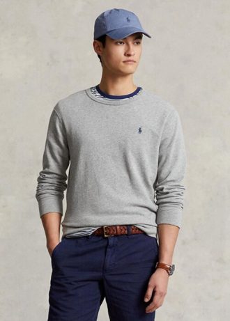 Graues Ralph Lauren Spa Terry-Sweatshirt für Herren