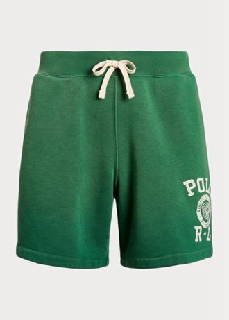 Grüne Fleece-Shorts mit Ralph Lauren-Logo für Herren