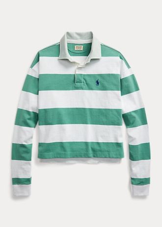 Grüne gestreifte Rugby-Shirts aus Jersey von Ralph Lauren für Damen