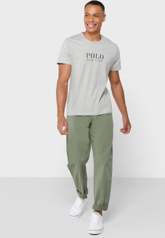 Grüne Herren-Chinohose mit Kordelzug und entspannter Passform von Ralph Lauren