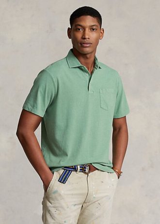 Grüne Poloshirts aus Baumwolle und Leinen im Classic Fit von Ralph Lauren für Herren
