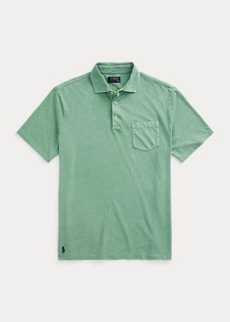 Grüne Poloshirts aus Baumwolle und Leinen im Classic Fit von Ralph Lauren für Herren