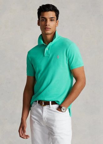 Grüne Poloshirts aus Mesh im Slim Fit von Ralph Lauren für Herren